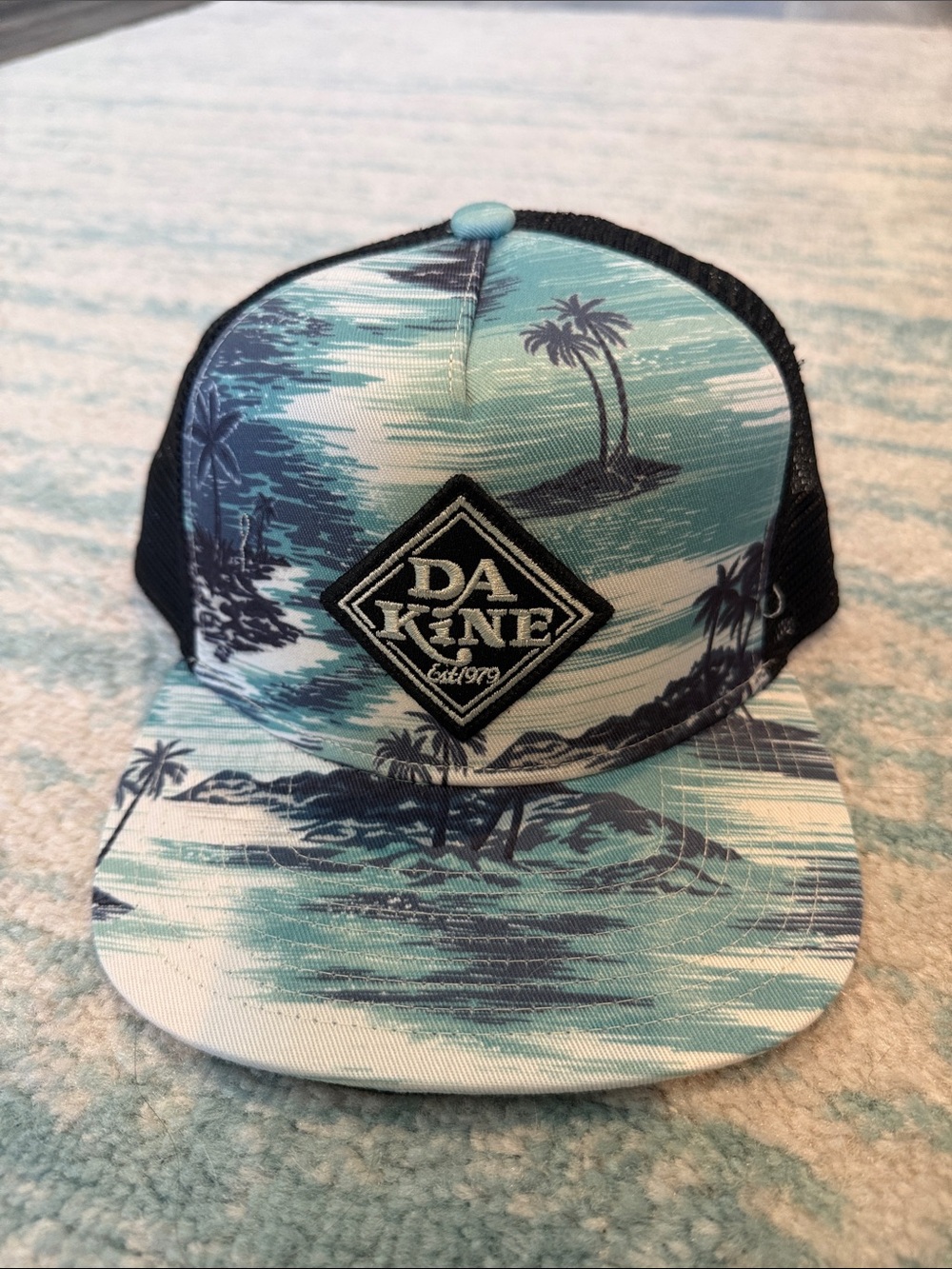 DAKINE Mens Tropical Trucker Hat - Teal & Black